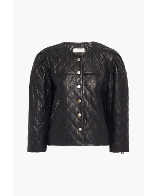 Étoile Isabel Marant Black Adriana Quilted Leather Jacket