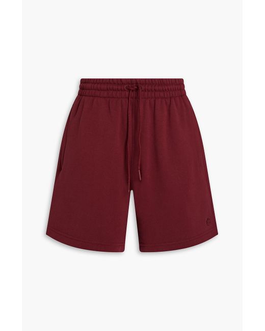 Adidas Originals Red Cotton-blend Fleece Drawstring Shorts for men