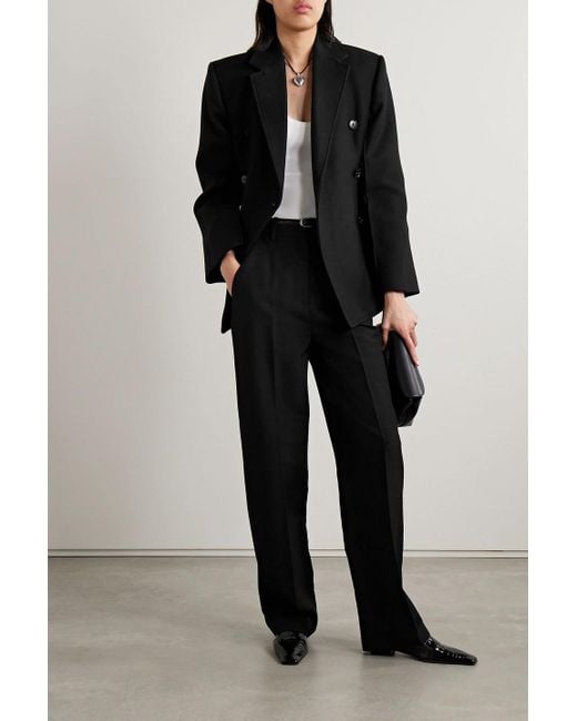 Co. Black Double-Breasted Tton-Twill Jacket