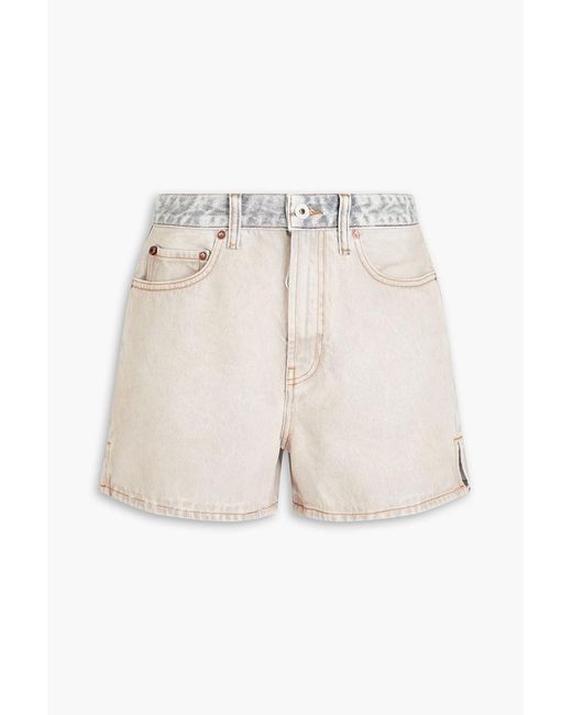 Off-White c/o Virgil Abloh White Bleached Denim Shorts