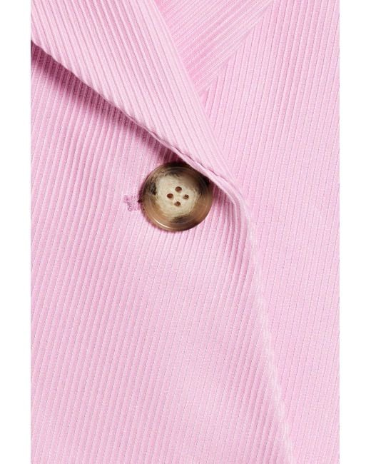 Victoria Beckham Pink Cotton-twill Blazer