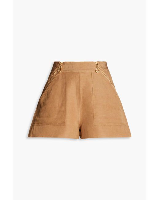 Aje. Natural Esprit Linen-blend Shorts