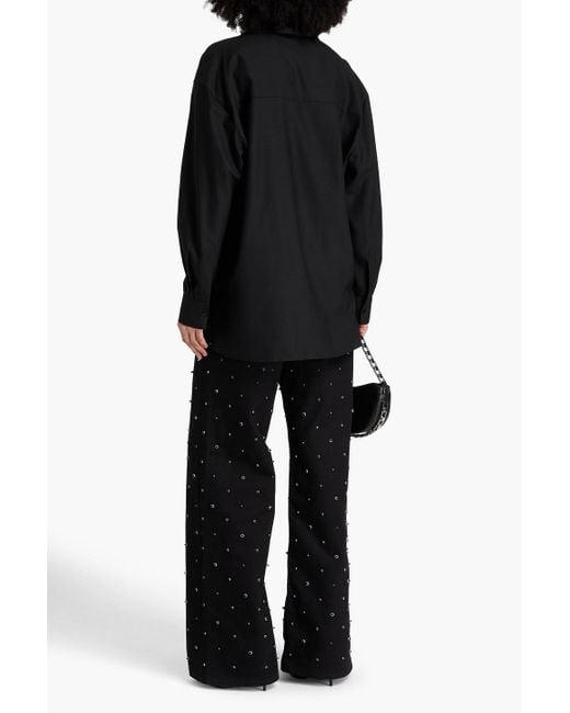 IRO Black Gaya Merino Wool Shirt
