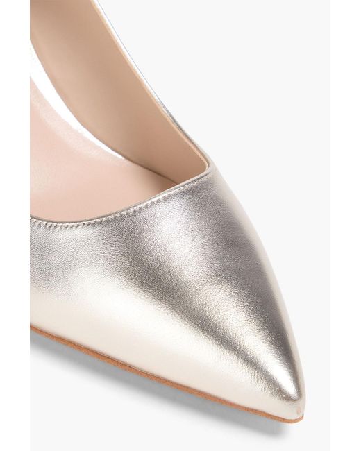 Stuart Weitzman Metallic Leigh 75 Leather Pumps