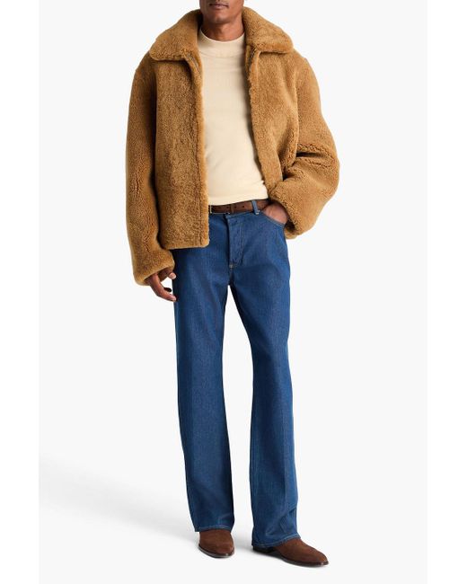 Sandro Brown Shearling Jacket for men