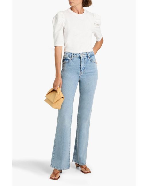 FRAME Blue The Arrow High-Rise Bootcut Jeans