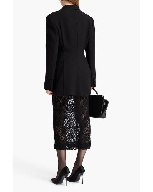 Dolce & Gabbana Black Wool-Blend Blazer