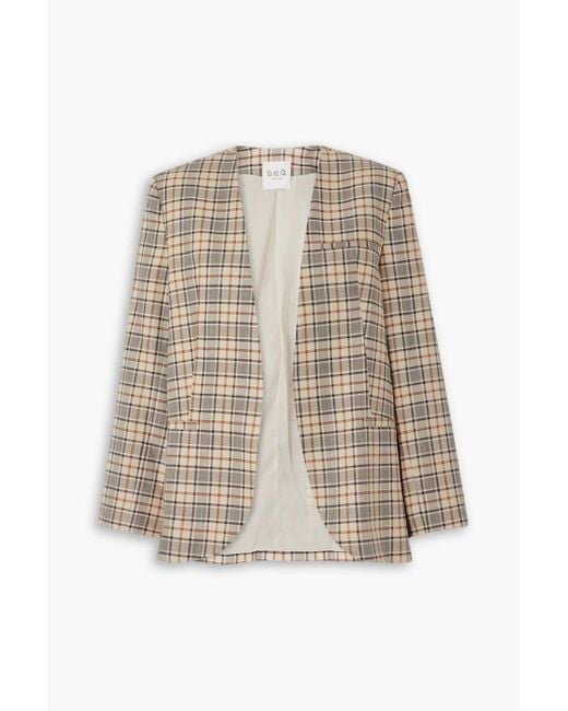 Sea Natural Beatriz Checked Jacquard Blazer
