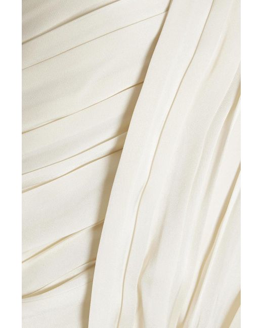 3.1 Phillip Lim Natural Cutout Studded Wrap-effect Satin Midi Dress