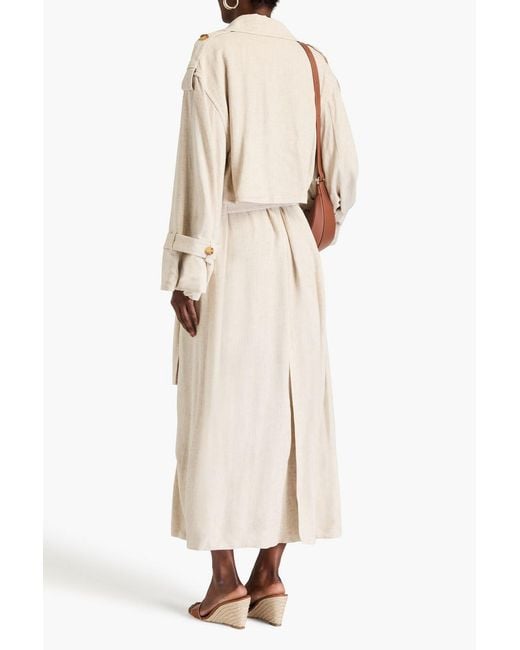 By Malene Birger Natural Alanise Slub Woven Trench Coat