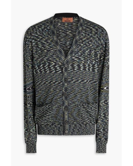Missoni Black Space-Dyed Wool Cardigan for men