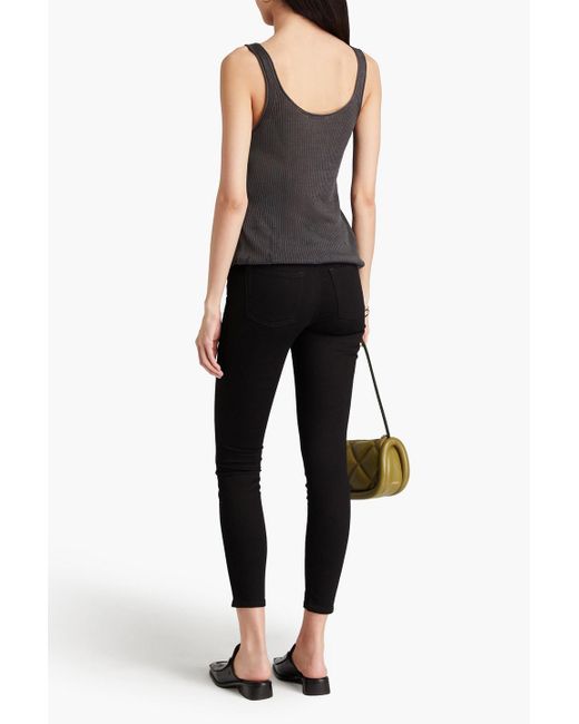 Acne Black Mid-rise Skinny Jeans