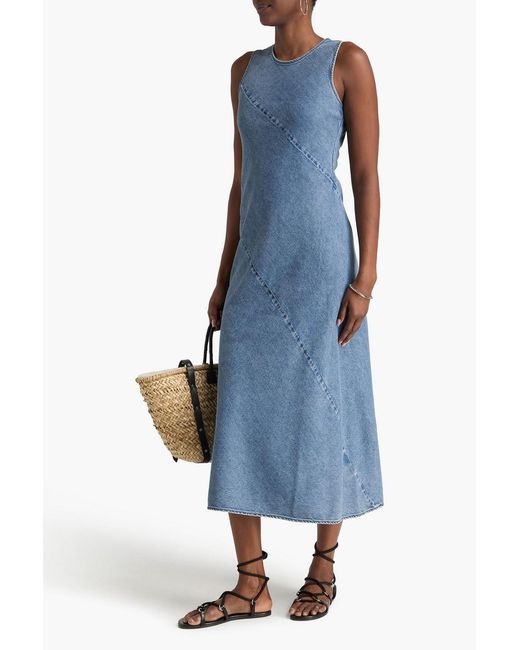 Rag & Bone Blue Lisbon Denim Midi Dress