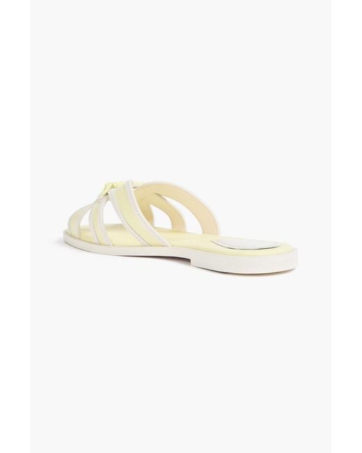 Zimmermann White Embellished Leather Sandals