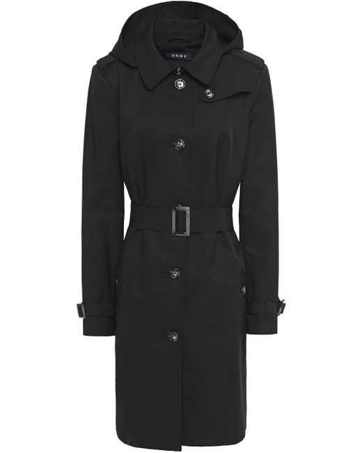 DKNY Black Shell Trench Coat