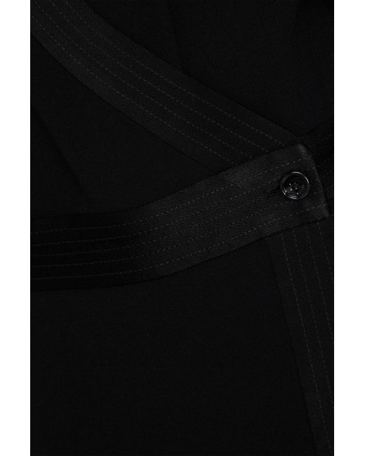 Claudie Pierlot Black Mini-wickelkleid aus crêpe