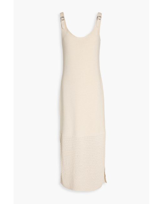 Rag & Bone White Georgia Cotton-Blend Midi Dress