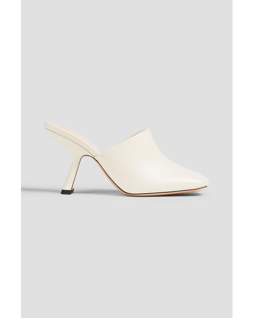 Nicholas Kirkwood Shoe Size 39 White Leather Mule Pointed Toe