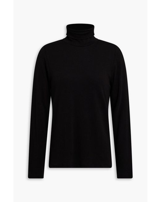 Eileen Fisher Black Stretch-jersey Turtleneck Top