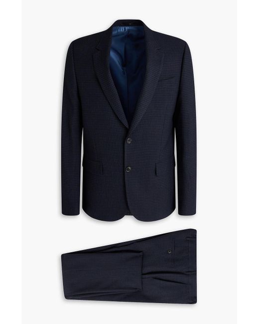 Paul Smith Blue Checked Wool-blend Suit for men