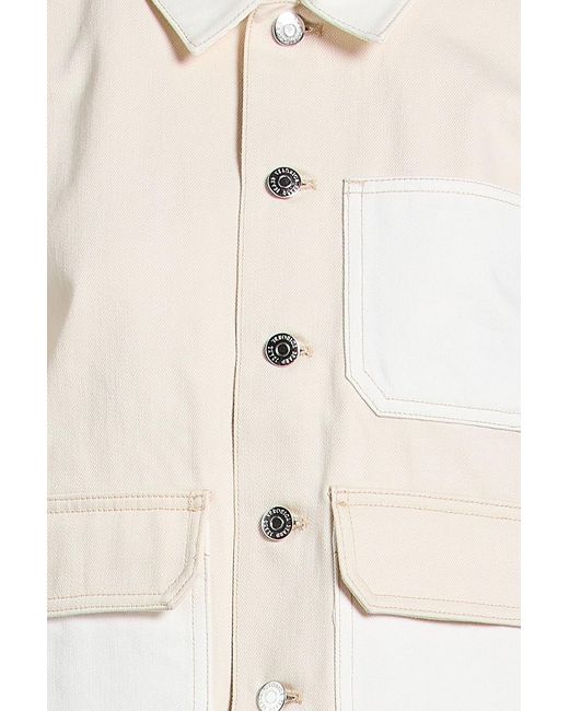 Veronica Beard Natural Dahl Two-tone Denim Jacket