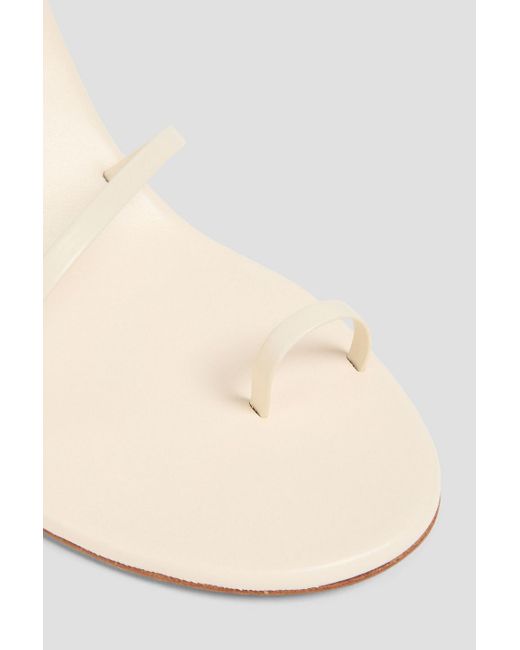 Ancient Greek Sandals White Chora Leather Wedge Sandals