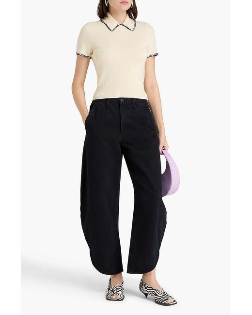 Staud Natural Windsor Wool-blend Top