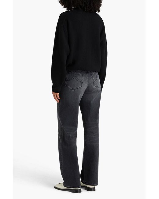 Citizens of Humanity Black Agatha Wool And Cashmere-blend Polo Sweater