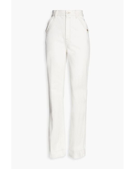 Zimmermann Denim Highrise Flared Jeans in White Lyst Canada