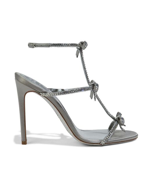 rene caovilla caterina embellished satin sandals
