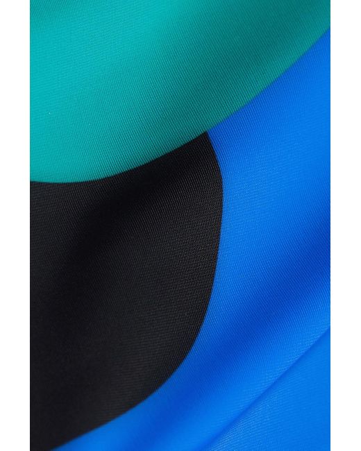 Mara Hoffman Blue Zoa halbhohes bikini-höschen mit print