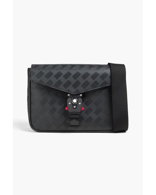 Montblanc Black Extreme 3.0 Embossed Leather Messenger Bag for men