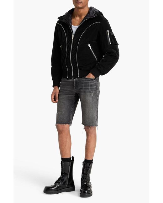 Versace Black Hooded Shell Jacket for men