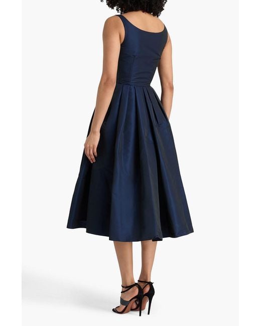 McQueen Blue Faille Midi Dress