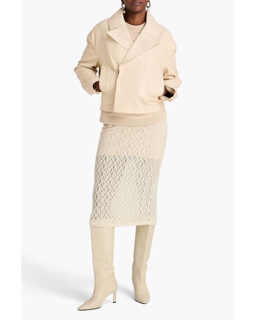 Loulou de Saison Natural Coen Leather Biker Jacket