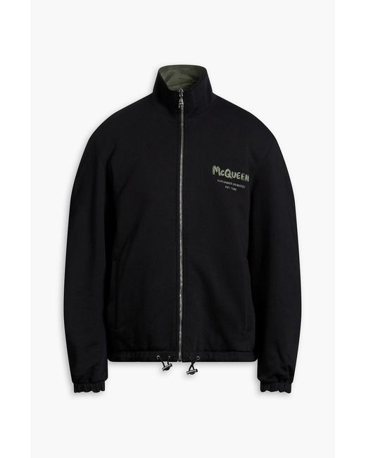 McQueen Black Reversible Cotton Jacket for men