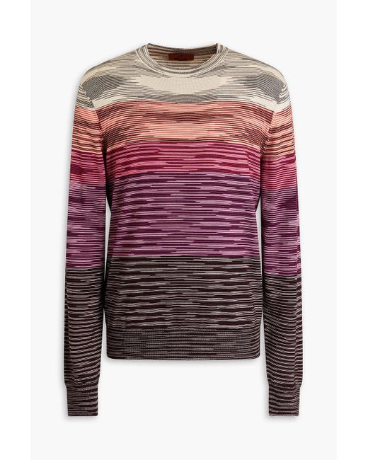 Missoni Red Space-dyed Wool Sweater for men