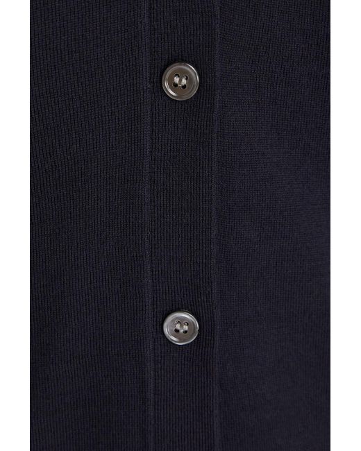Theory Blue Wool-Blend Cardigan
