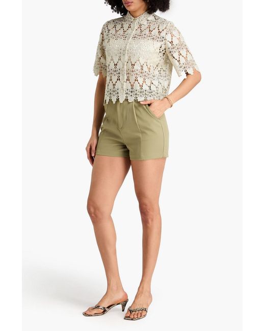 FRAME White Macramé Lace Shirt