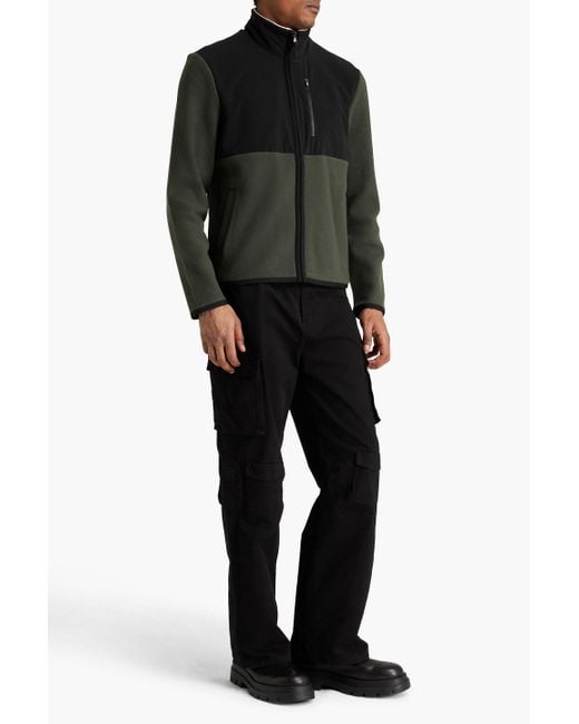 Y/OSEMITE Black Shell-Paneled Fleece Jacket for men