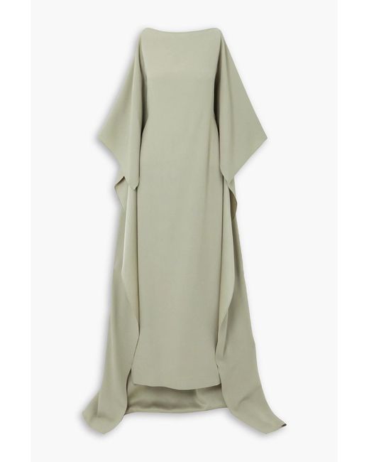 ‎Taller Marmo Green leggera Cape-effect Crepe Gown