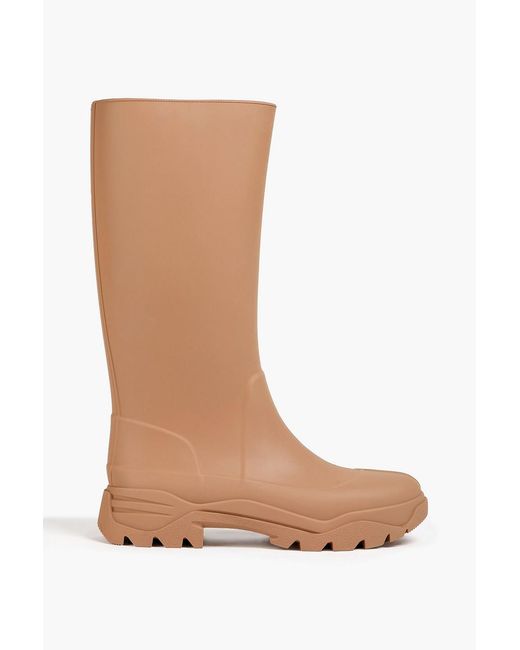 Maison Margiela Brown Tabi Split-Toe Rubber Rain Boots for men