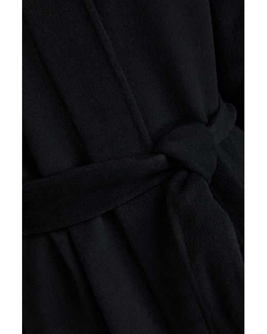 Claudie Pierlot Black Wool-blend Felt Coat