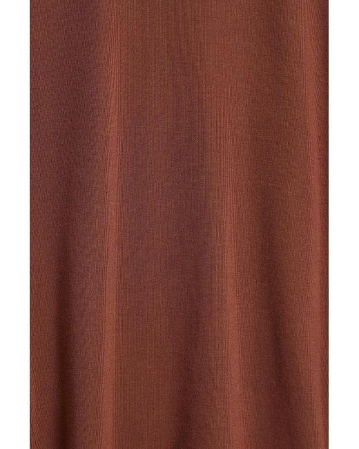 Tibi Brown Lyocell-blend Jersey Top