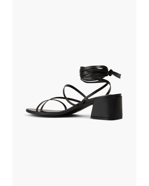 Ancient Greek Sandals Black Lithi Sandals