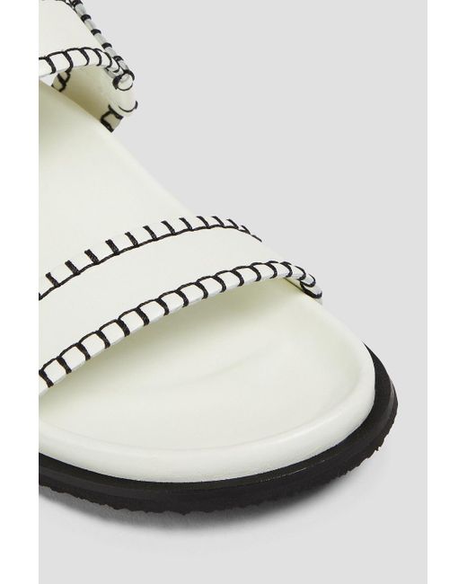 FRAME White Le marcel sandalen aus leder mit details im überwendlichstich