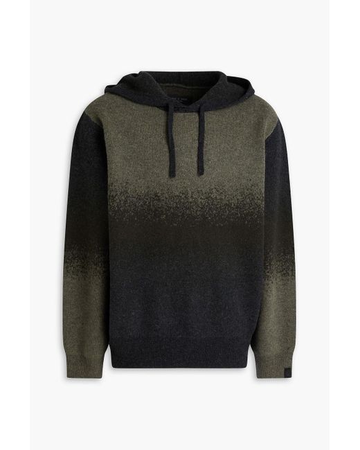 Rag & Bone Downing hoodie aus einer woll-kaschmirmischung mit farbverlauf in Black für Herren