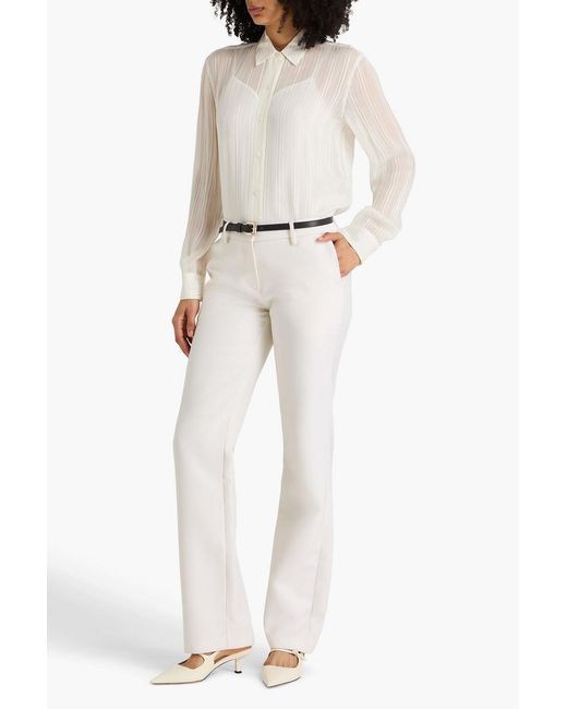 Theory Natural Striped Chiffon Shirt
