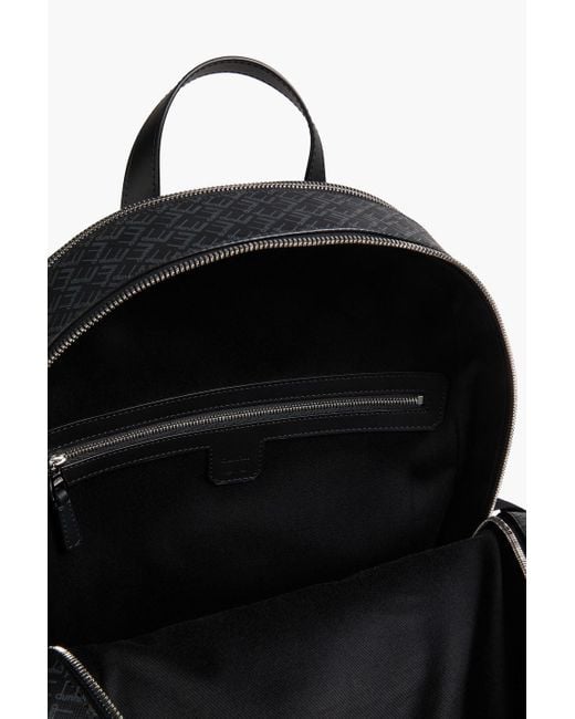 Dunhill Black Logo-Print Textured Backpack for men
