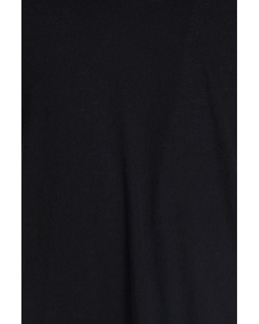 James Perse Black Cotton And Linen-blend Jersey Polo Shirt for men